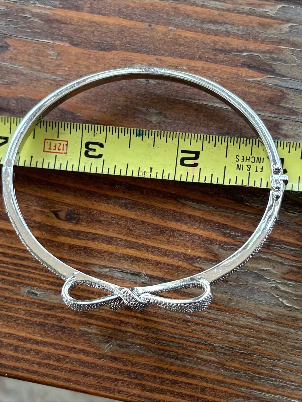 Sterling Silver Diamond Pave Bangle Bracelet